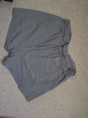 SHEIN Large Linen-Blend Shorts